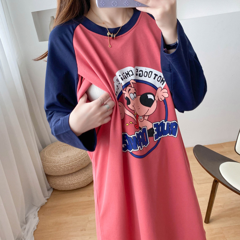 8530 nursing nursing clothes fashionable spring and autumn trendy hot mom women's top dress autumn