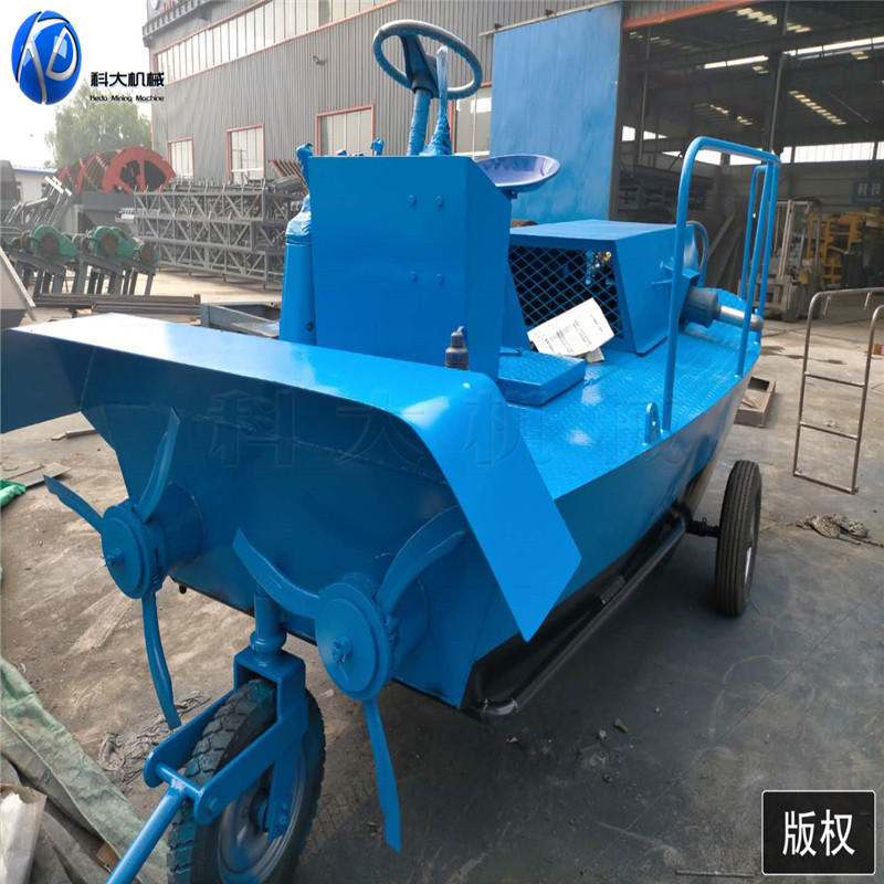 水花生碎草船 小型粉碎水草设备 水葫芦粉碎船