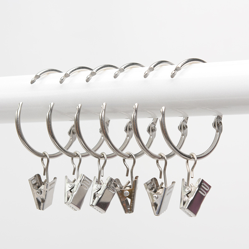 304 stainless steel curtain clip opening curtain ring buckle curtain hanging ring hook clip curtain accessories wholesale