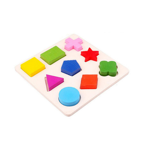 Early education wooden three-dimensional puzzle toys 0.1 geometric shape board three children's educational toys