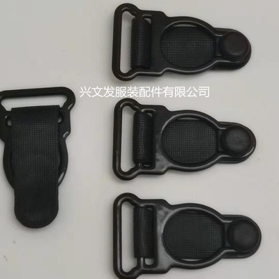 厂家生产铁包胶黑色紧身胸衣腿部吊袜带夹钩吊钩