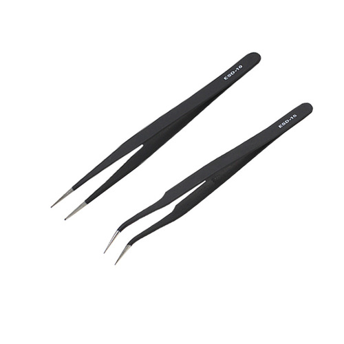 Anti-static straight tweezers, curved tweezers, anti-static tweezers, mobile phone electronic repair tools, special ESD-11