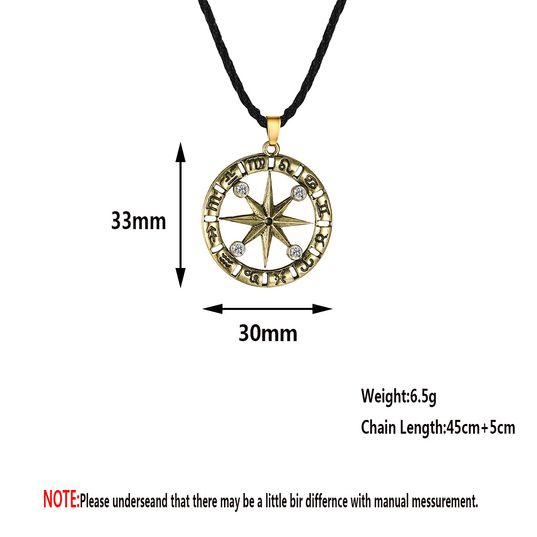 European And American New Compass Pendant Necklace For Men And Women 2 undefined