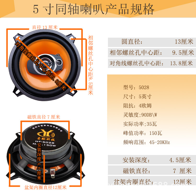 5寸产品规格