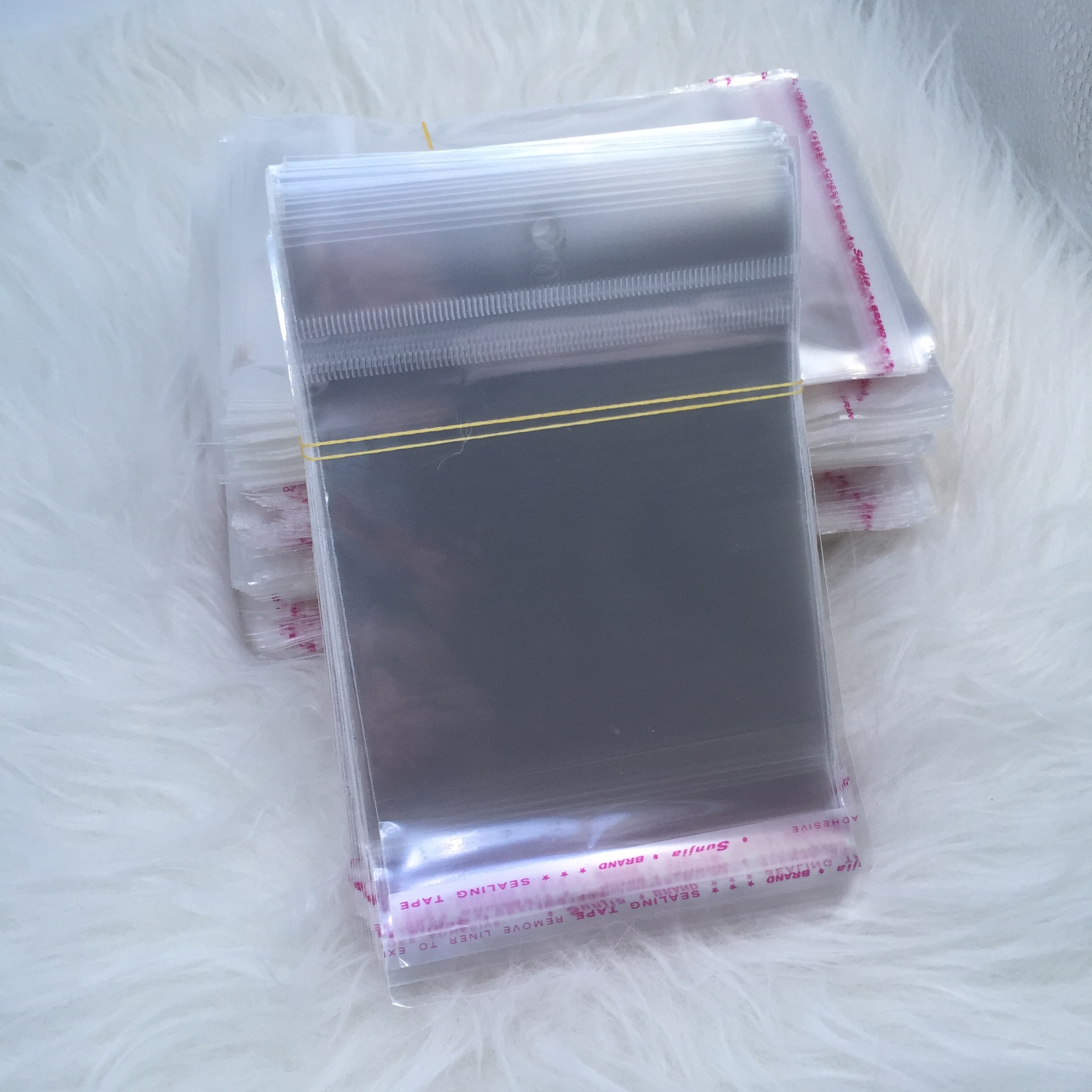 OPP自粘袋 10*14带挂孔塑料包装袋自封袋饰品包装袋子一份约200张