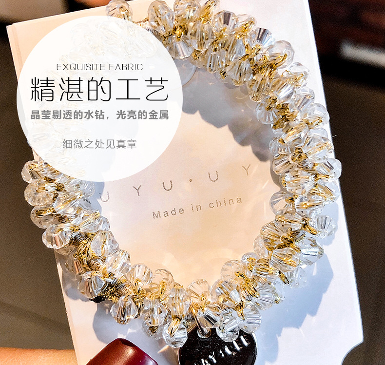 New Fashion Crystal Metal Pendant Cheap Scrunchies Wholesale display picture 8