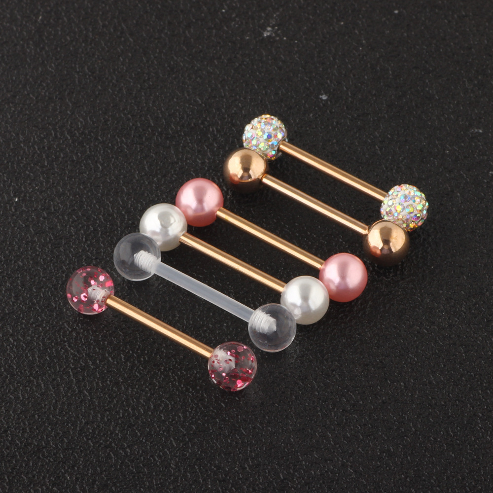 Pointed titanium steel lip stud product view
