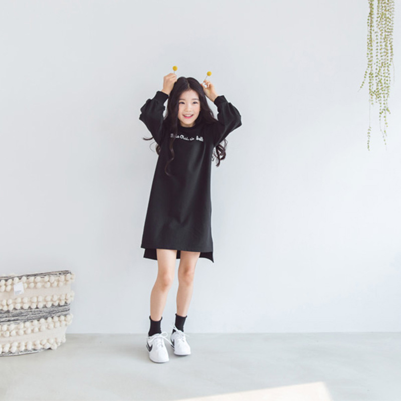 MoriGirl 2021 新款韩版女童春装印花长袖宽松春秋季学院风卫衣|ms