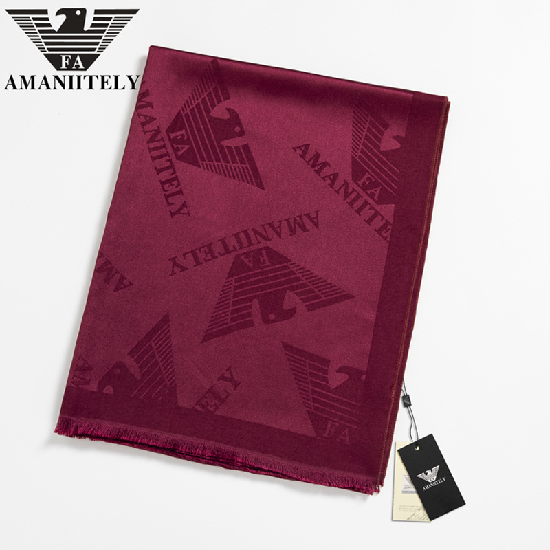 意大利阿玛尼FA大商标秋冬款加厚仿羊绒围巾保暖时尚两用披肩围巾|ms