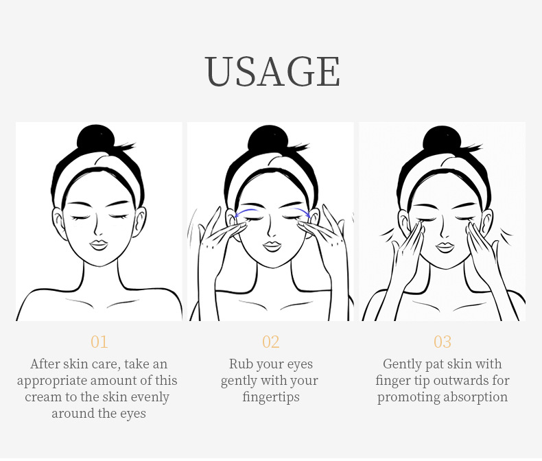 Laikou Red Ginseng Snail Eye Cream 30g + Eye Device Eye Hydrating and Moisturizing Skin Care Products Cross-border supply consignment undefined