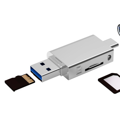 USB3.0华为nm存储卡读卡器华为手机type-c多场景TF金属读卡器