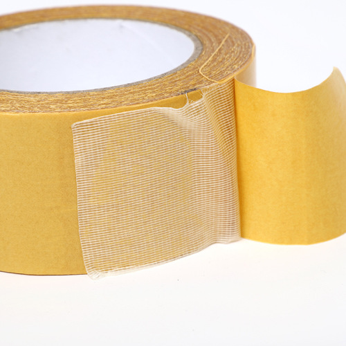 Transparent cloth-based double-sided tape carpet adhesive, sealing strip composite, high temperature resistant transparent fiber, mesh double-sided tape
