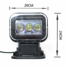 60W 车载无线LED遥控探照灯 船用搜索灯360°旋转 越野车车顶灯