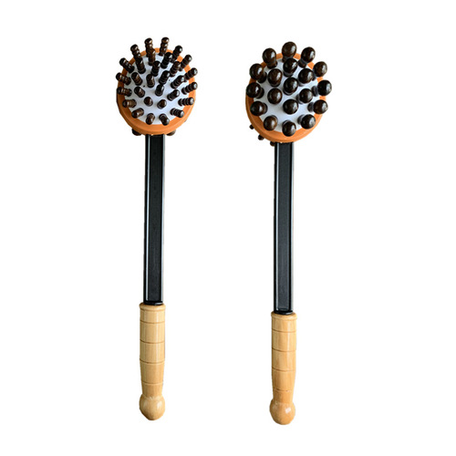 Massage Hammer Promise 106 Handheld Wooden Clapping Massage Hammer, Ball Roller Health Meridian Hammer Back Scratcher Massage Device