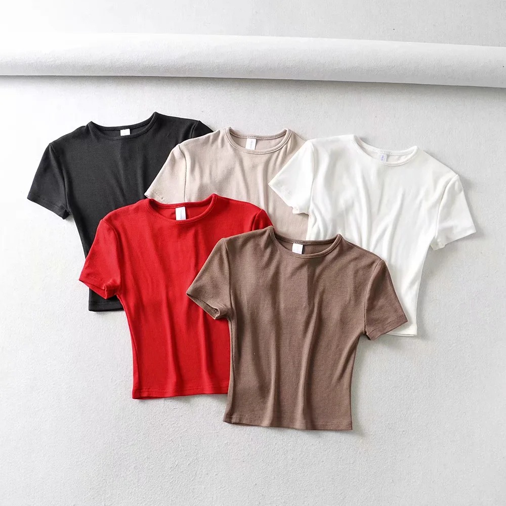 breathable quick-drying sports cropped t-shirt  NSHS43464