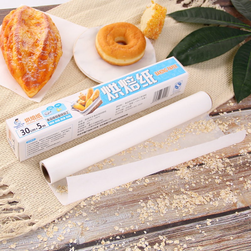 烘焙纸蒸笼纸双面加厚硅油 耐高温防油防粘防水垫盘纸彩盒装小卷|ms