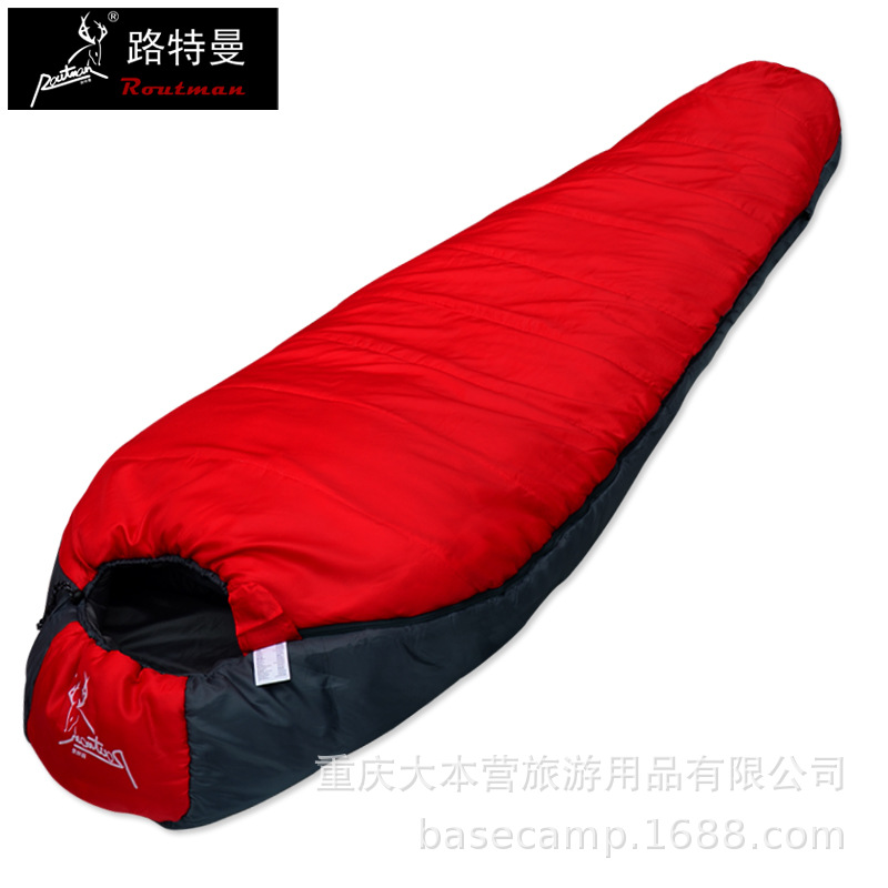 路特曼睡袋 戶外成人單雙人露營野營加厚四季旅行媽咪式正品睡袋