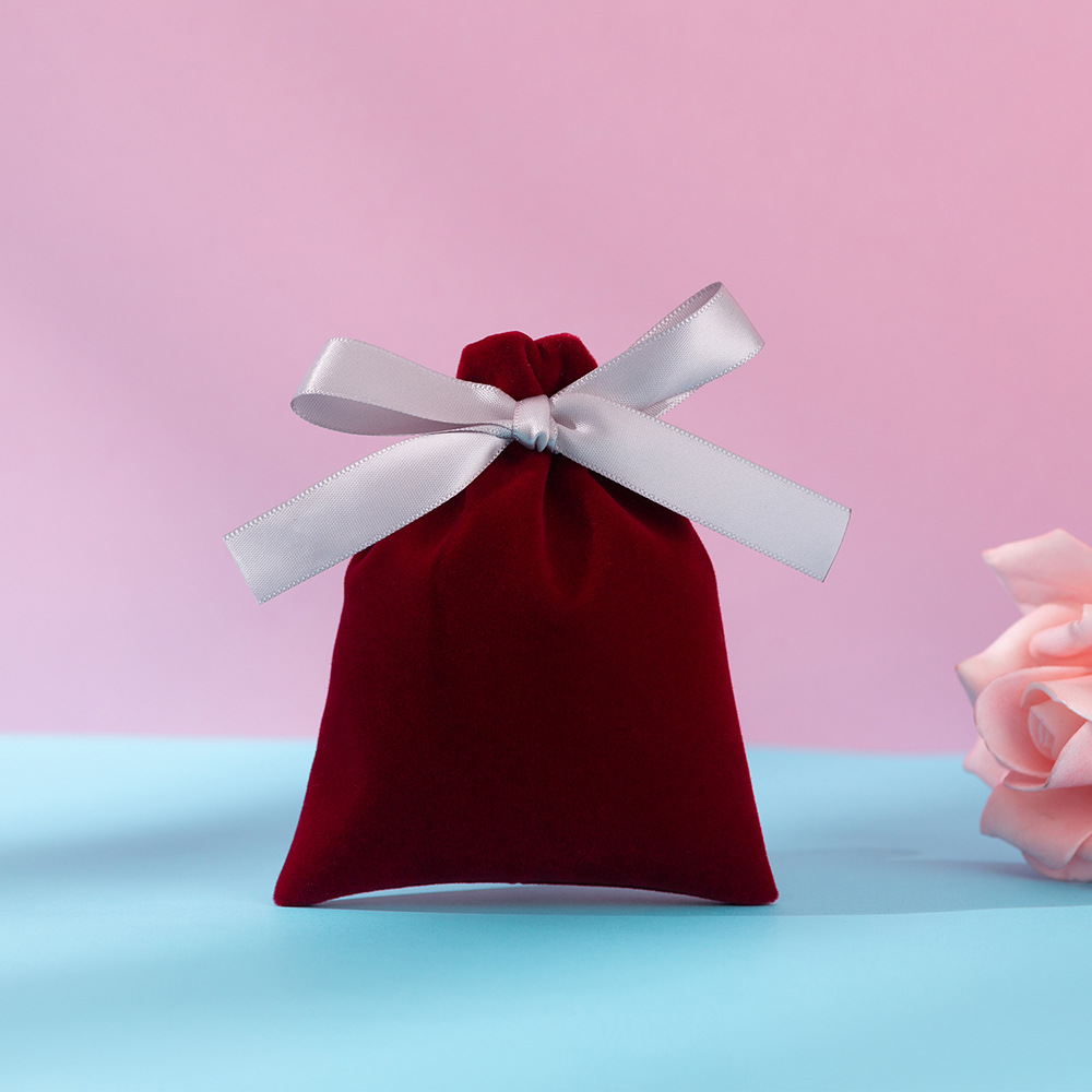 Bolsitas de terciopelo con cordón para joyas o regalos, personalizables con LOGO, ideales para empaques y obsequios