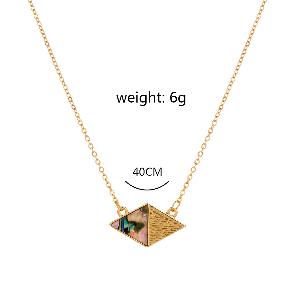 Fashion Design Natural Abalone Shell Geometric Alloy Pendant For Women Jewelry display picture 16