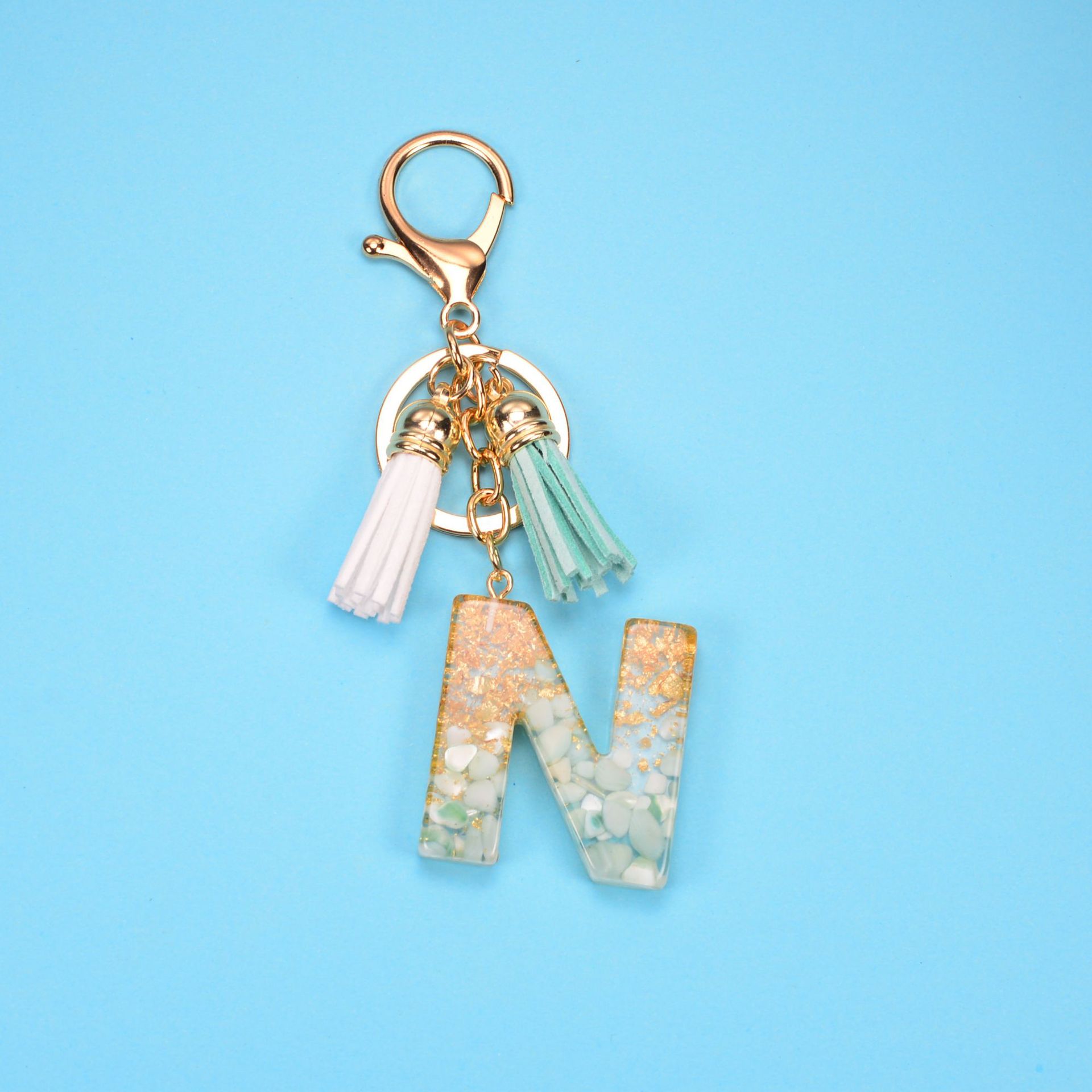 Resin Material Fashion Letter Resin Unisex Bag Pendant Keychain