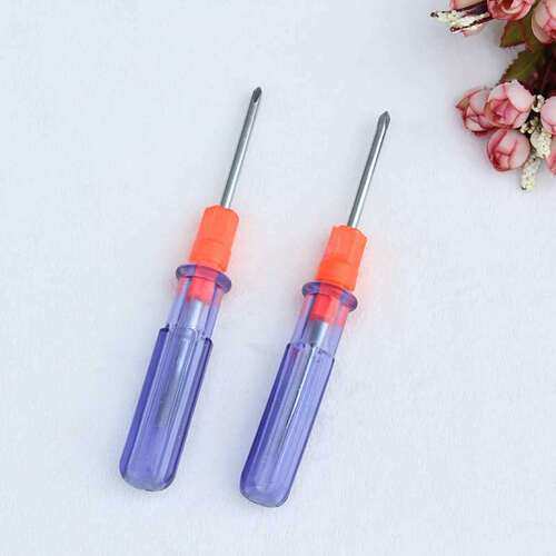 4-inch crystal dual-purpose screwdriver, magnetic, transparent handle, cross-shaped, transparent dual-purpose screwdriver, household gadgets
