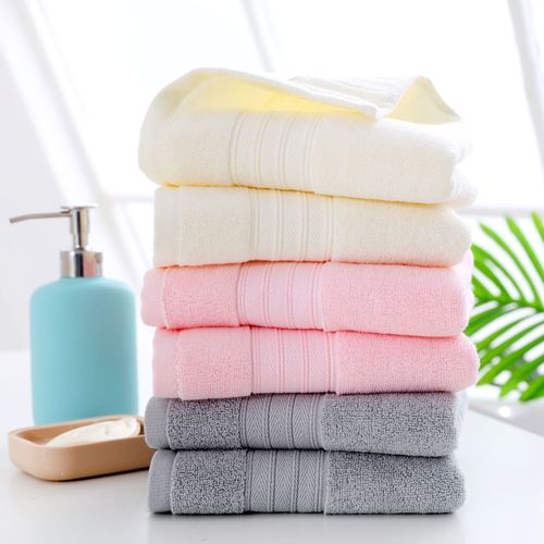 Factory Direct Sale 100% Cotton Solid Color Towels, Embroidered Logo Adult Face Towels, Soft and Comfortable Advertising Gift Towels