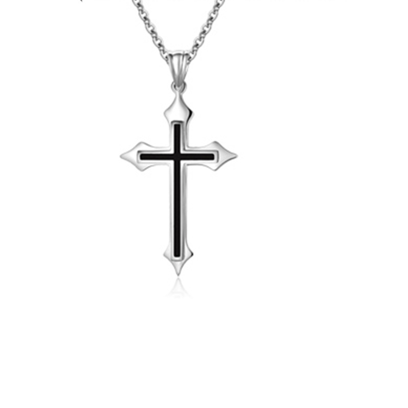 Black universal geometric necklace