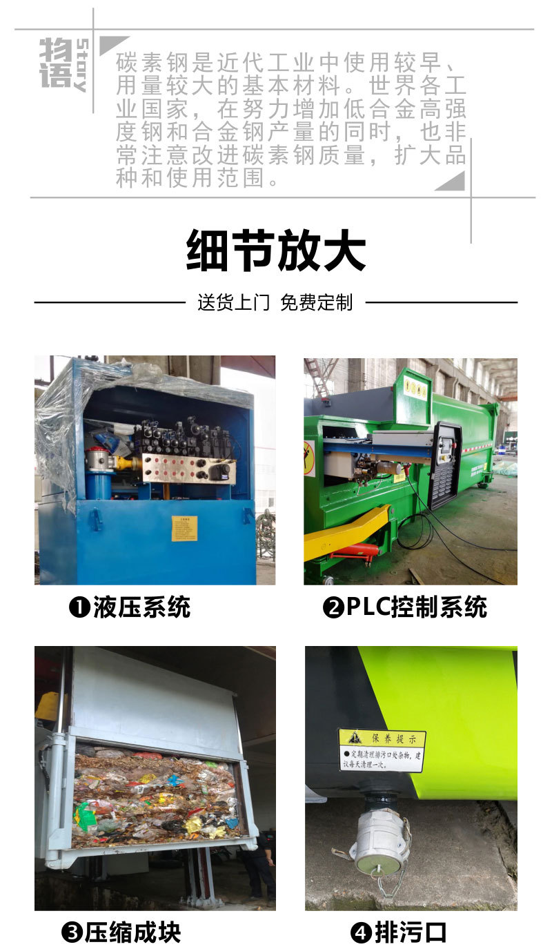 處理60噸壓縮式垃圾箱