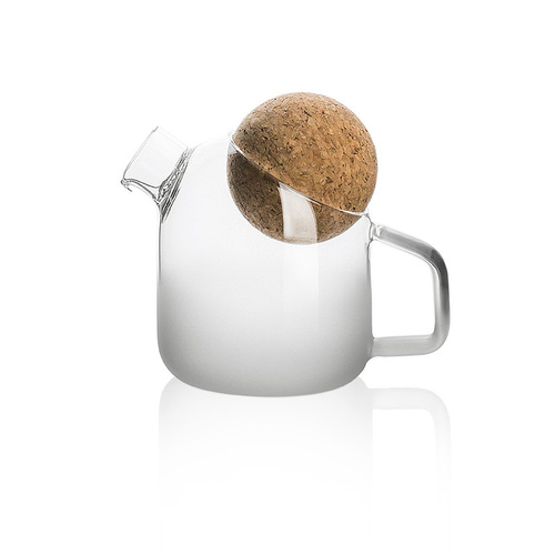 Wooden Sheng plaything simple cloud glass frosted teapot high temperature resistant glass office personalized fruit flower teapot