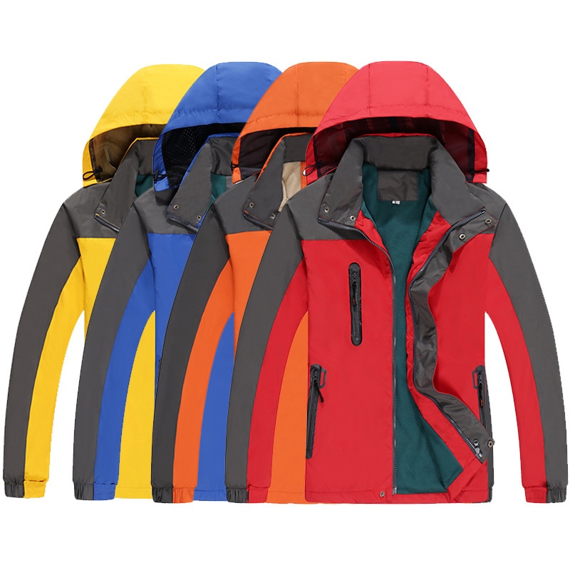 thickening waterproof keep warm one Pizex customized Express staff Work clothes Mountaineering team coat Printing