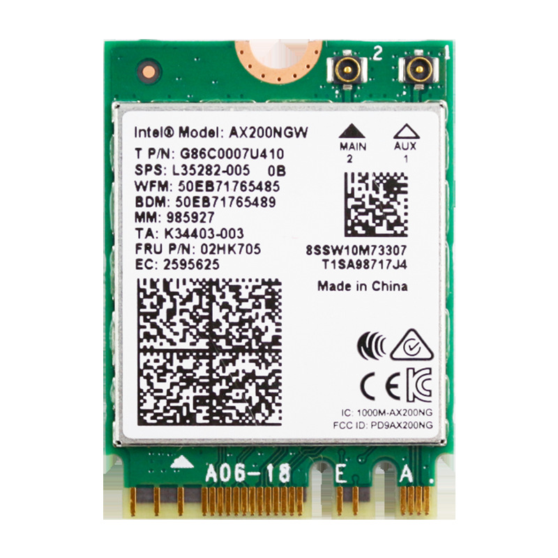 M.2 interface wireless network card Intel AX200 module 3000MWIFI receiver Bluetooth 5.0 two -in -one