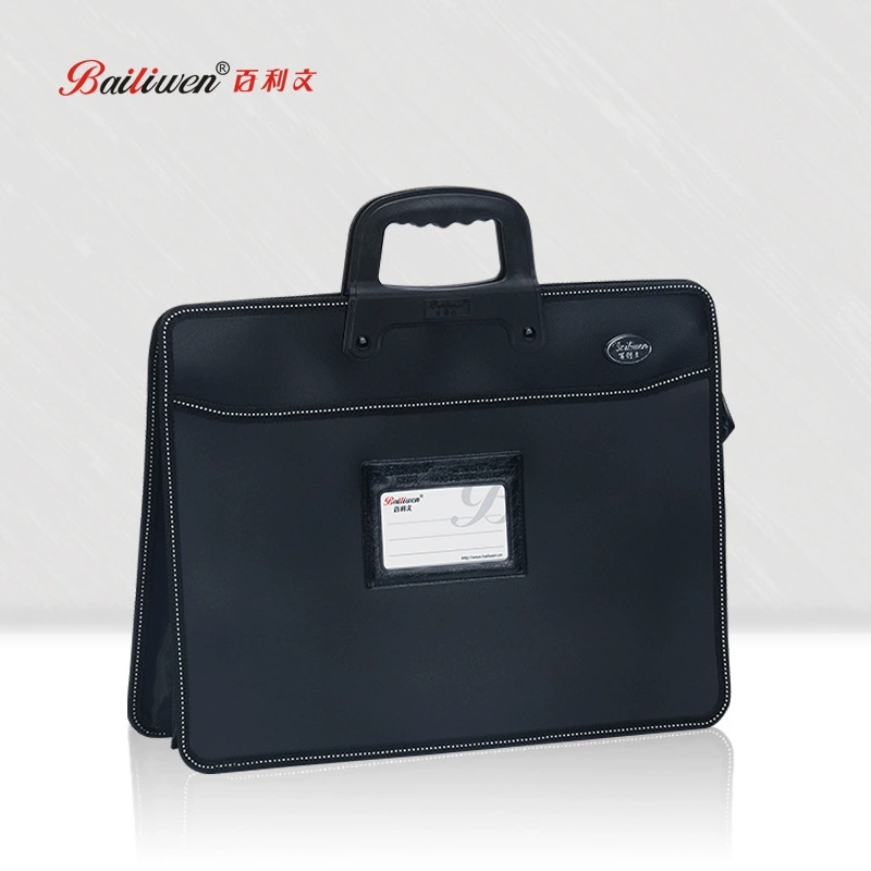 Multifunctional capacious laptop for documents with zipper, business version
