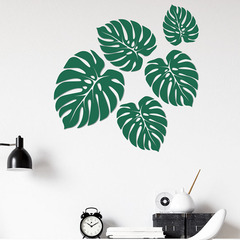 Hand-painted Tropic Tortoise Shell Leaves Wall Sticker for Export Custom Home Living Room Bedroom Study Self-adhesive Painting FX-D64