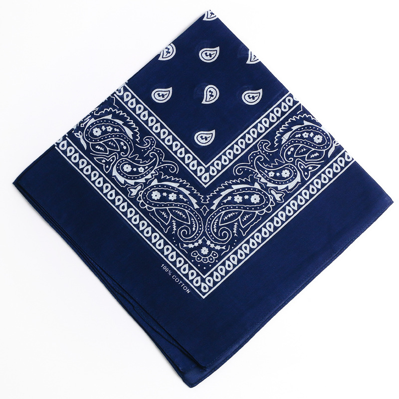 Bandanas directas de fábrica transfronteriza Paisley multifuncional de anacardo flor cuadrada bufanda de algodón deportes al aire libre