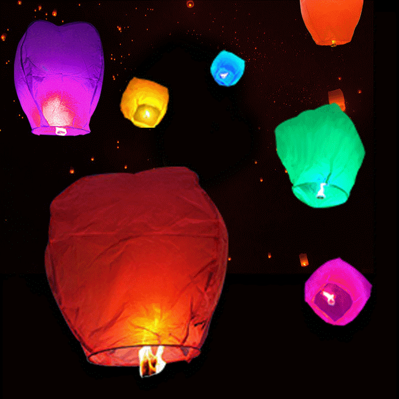 Kongming Lamp thickened heart-shaped romantic wishing lamp large creative lotus lamp 10 50 flying wishes Kongming Lamp thickened heart-shaped romantic wishing lamp large creative lotus lamp 10 50 flying wishes