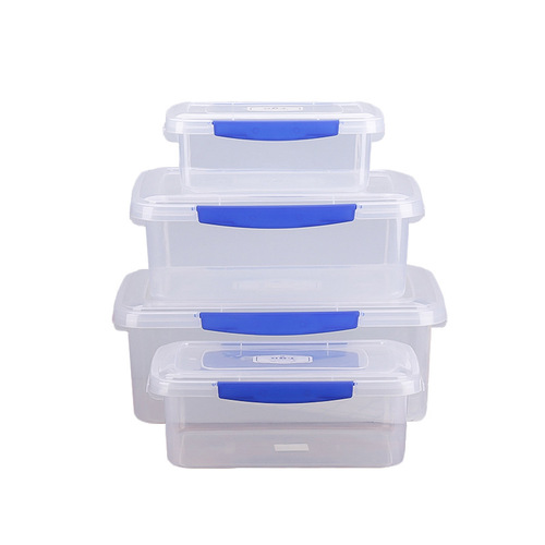 Preservation box, plastic food packaging box, transparent refrigerator storage box, rectangular rice box, kitchen storage, freezing box