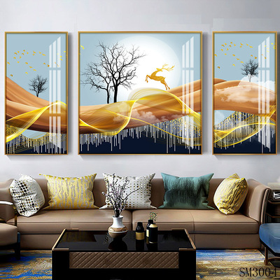 廠家批發現代簡約公寓酒店臥室抽象床頭裝飾畫 有框背景牆裝飾畫