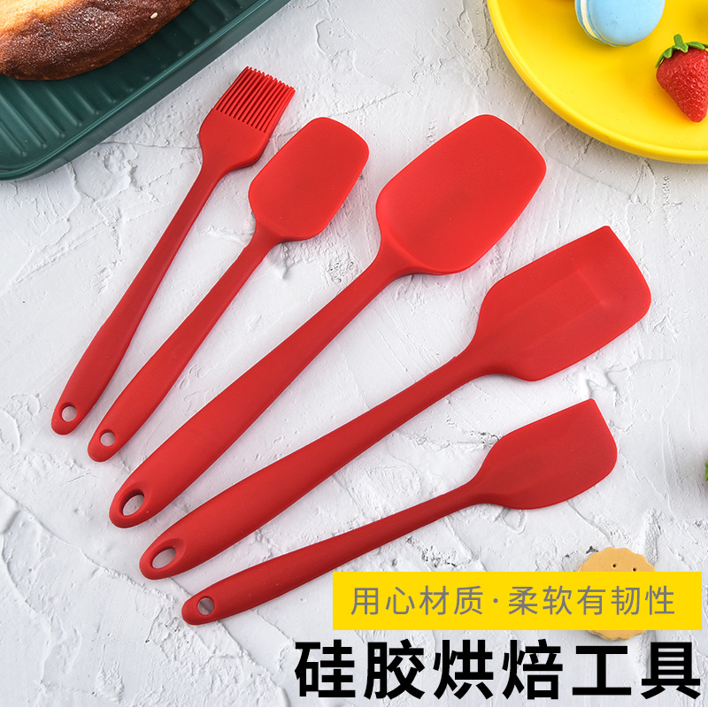Silicone scraper, cream set, 5 pieces