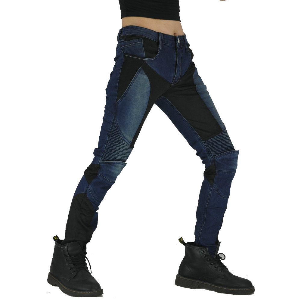 Loong biker verano motocicleta slim fit pantalones anti-caída motocicleta jeans motocicleta transpirable ciclismo pantalones para mujeres