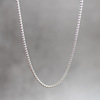 Necklace stainless steel, golden chain from pearl, 18 carat, pink gold