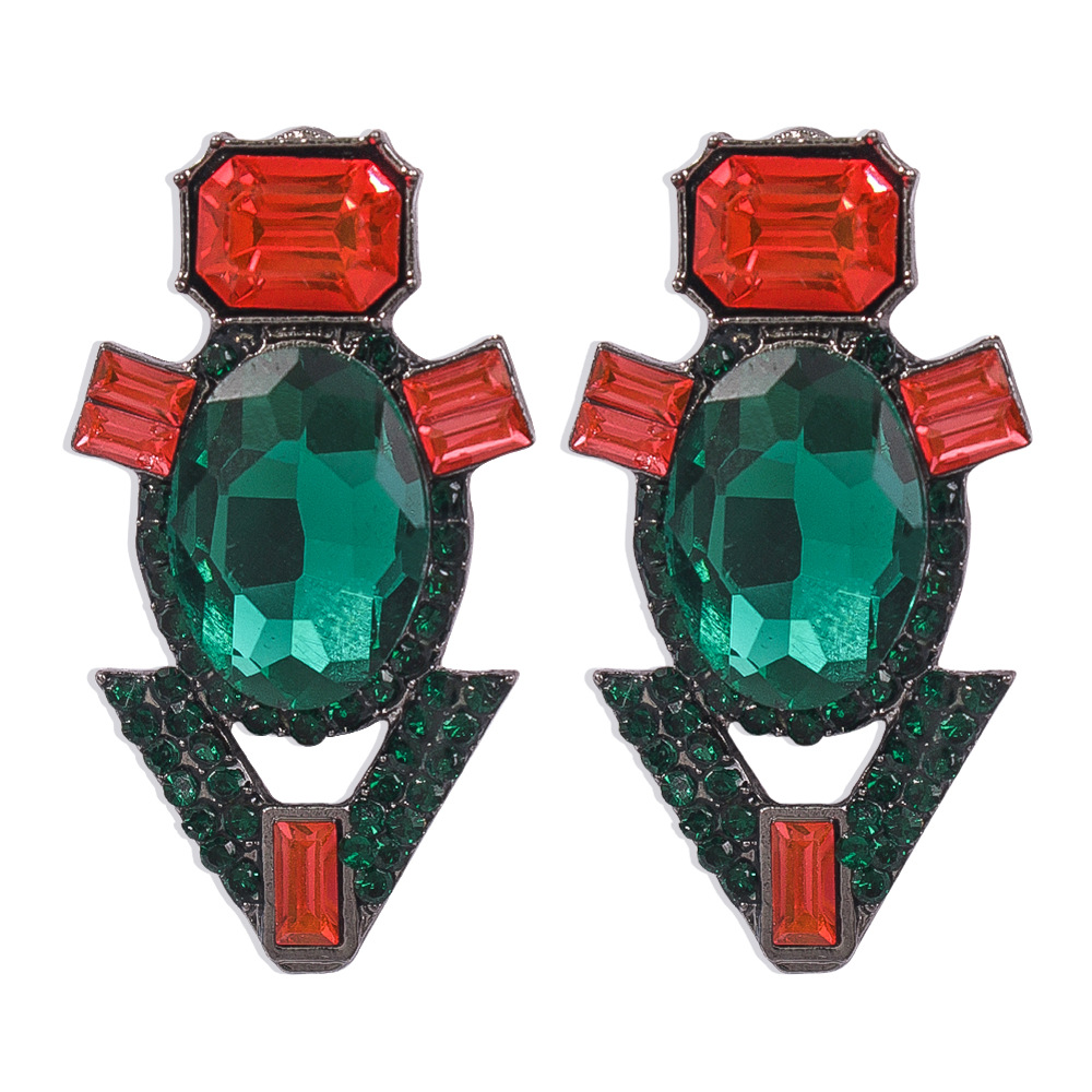 Pendientes Barrocos Retro Con Diamantes display picture 2