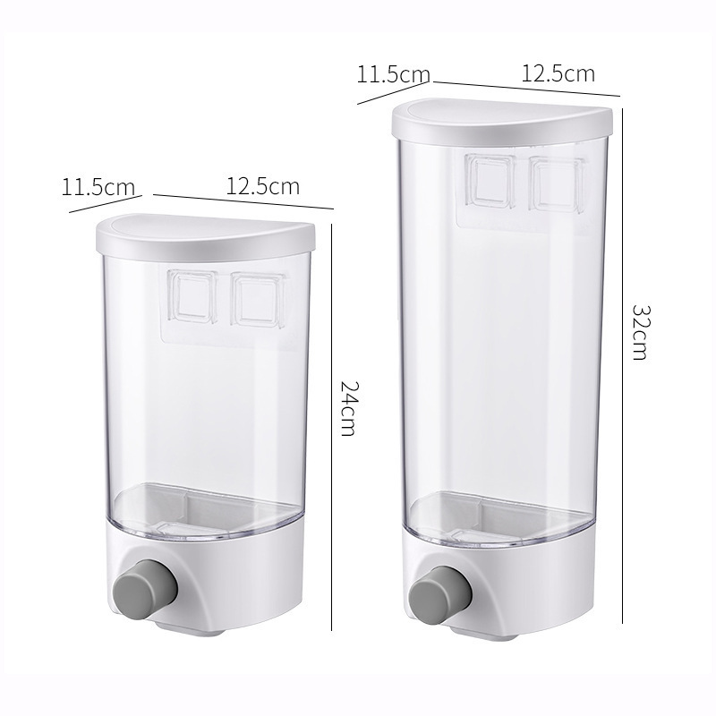 Jarra sellada de grano de cocina transparente a prueba de humedad caja de almacenamiento de frijol de arroz tipo prensa jarra de almacenamiento de cereales