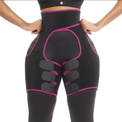 亚马逊爆款三合一提臀带爆汗束腰带运动收腹带健美连体束腰绑腿带