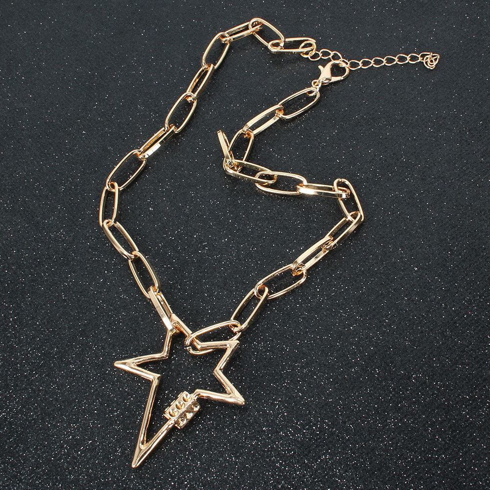 New Fashion Lightning Pentagram Pendant Necklace Wholesale