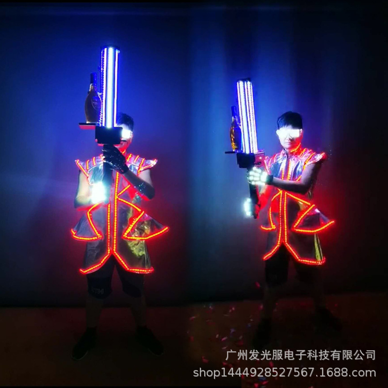 发光神针棒出酒酒吧礼花弹 KTV加特林气氛道具发光眼镜服装巴雷特|ms