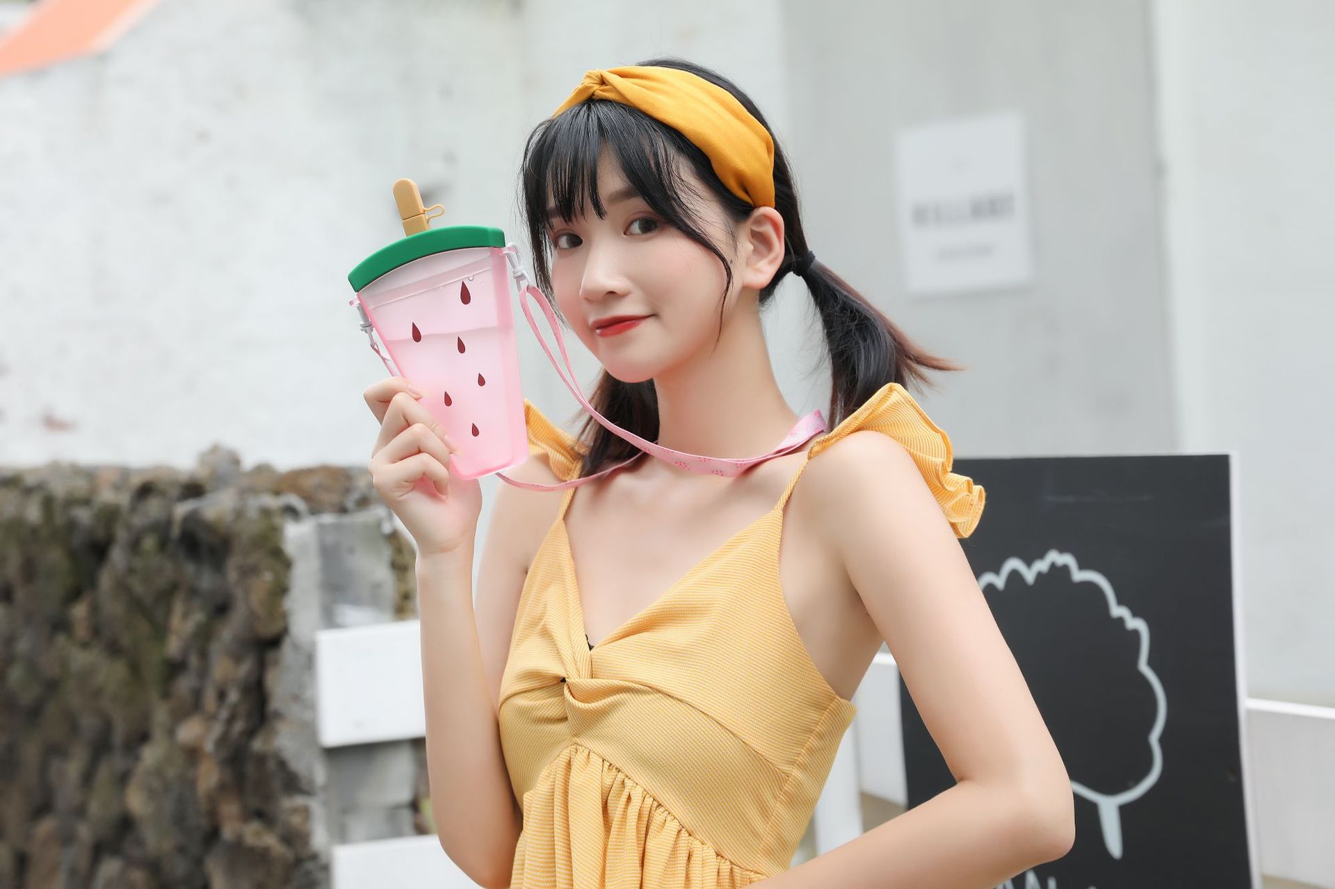 Casual Cute Fruit Pc Pp Silica Gel Water Bottles display picture 4