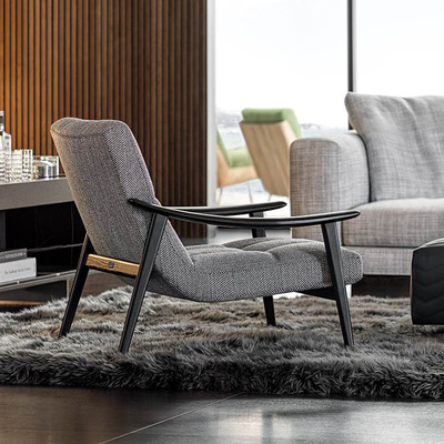 2020新款minotti休闲椅意式极简客厅扶手椅定制单位休闲沙发|ms