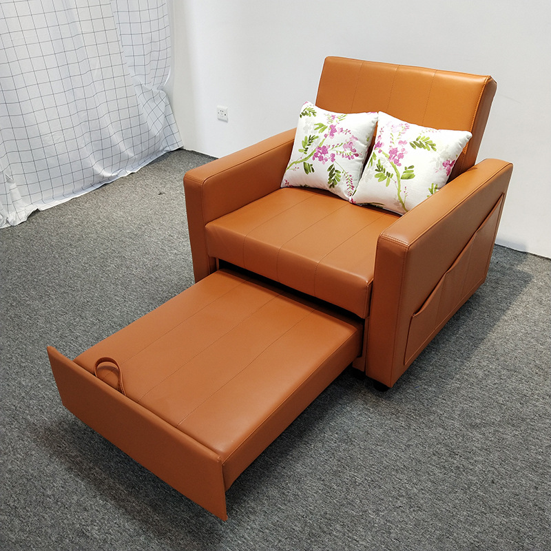 Sofá cama individual plegable dormitorio estudio oficina cama invisible sofá de cuero ahorrar espacio