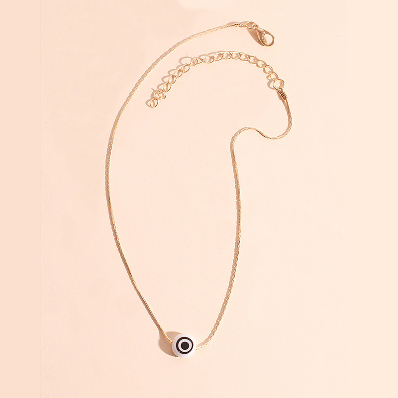 3g Weight Necklace Classification Wedding, Travel Occasion Women'S Gender Ethnic Style Style White, Blue Color New Products Devil's Eye Pendant Necklace Simple Fashion Eye Clavicle Chain Middle East Jewelry Wholesale Nihaojewelry 6