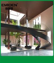 深圳高档大型会所钢木楼梯，别墅楼梯，办公楼梯